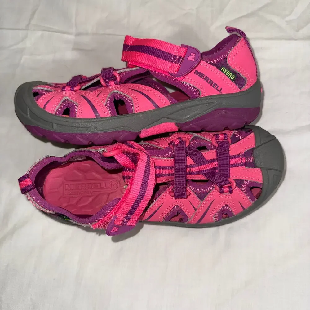 Merrell Hydro Kids Closed Toe Hiking Water Sandals Pink Purple Size 1Y